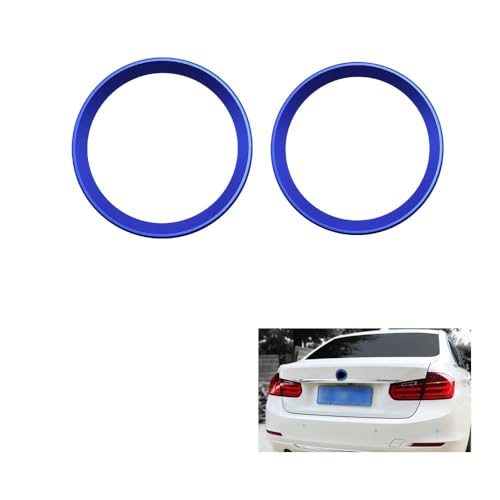 Image of SANRILY 2PC 74mm Emblem Decorative Ring for Front Hood Trunk 2.87inch Badge Logo Rings Replacement for BMW F23 E84 E30 E36 E46 E34 E39 E60 E65 E38 X3 X5 X6 1 3 4 5 6 7 Series (74+74 Blue)
