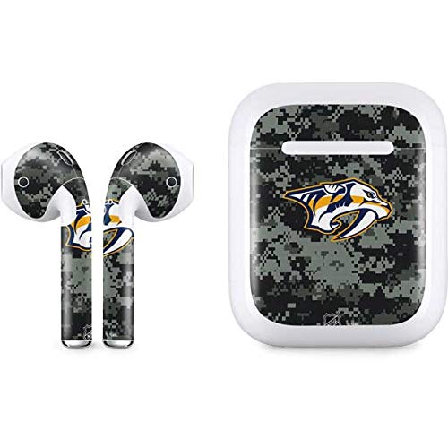 Skinit Decal Audio Skin Compatible with Apple AirPods - Officially Licensed NHL Nashville Predators Camo Design