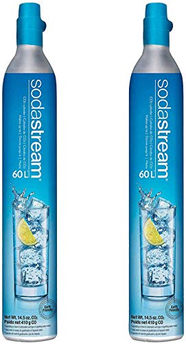 SodaStream 60 L Co2 Exchange Carbonator, 14.5 Oz, Set of 2, Plus $15 Amazon.com Gift Card with Exchange, Blue - Exchange with Gift Card