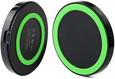 Wireless Charger & FREE Receiver, Meree® Qi Wireless Charging Pad for iPhone 5/5s/6/6 Plus/6s/6s Plus,Galaxy Note 5, S6 Edge+/S6/S6 Edge, and All Qi-Enabled Devices (Black & Green)