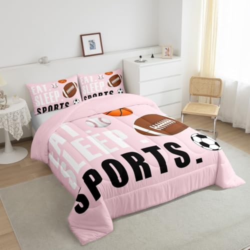 Image of Feelyou Football Comforter Set King Size for Kids Boys Girls