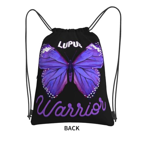 May Is Lupus Awareness Month Drawstring Bag Backpack Gym Bags With Zipper Pocket Sports Sack Shopping Yoga Travel String Daypacks For Men Women Adult2