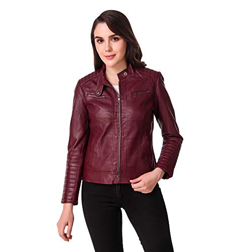 Image of Leather Retail Women's Solid Jacket