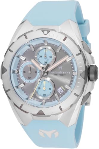 TechnoMarine Ocean Men 41.30mm Stainless Steel Steel Grey+Greyish Blue dial VD57 Quartz