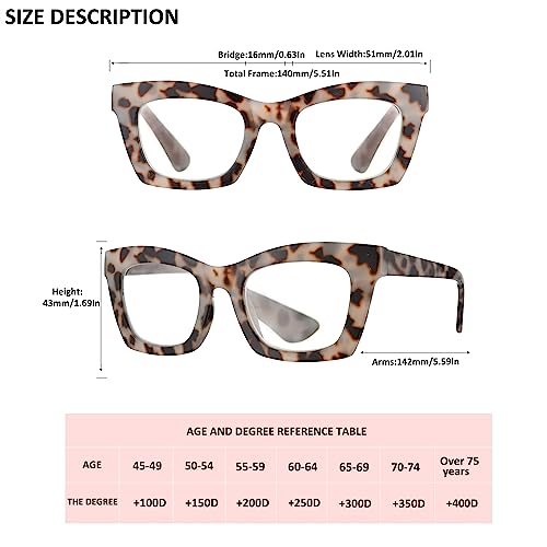 Image of 3 pack style Spring hinge Readers Blue Light Blocking Computer Square Reading Glasses for Women Men