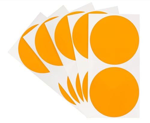 Étiquettes rondes amovibles orange fluo pour trier vos cartons de déménagement