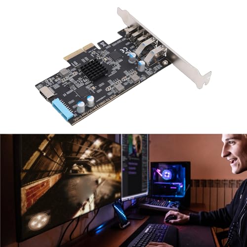 Adaptateur PCIe vers Type C et Type E 19P | Carte d'interface ASM3142 10 Gbit/s - 4