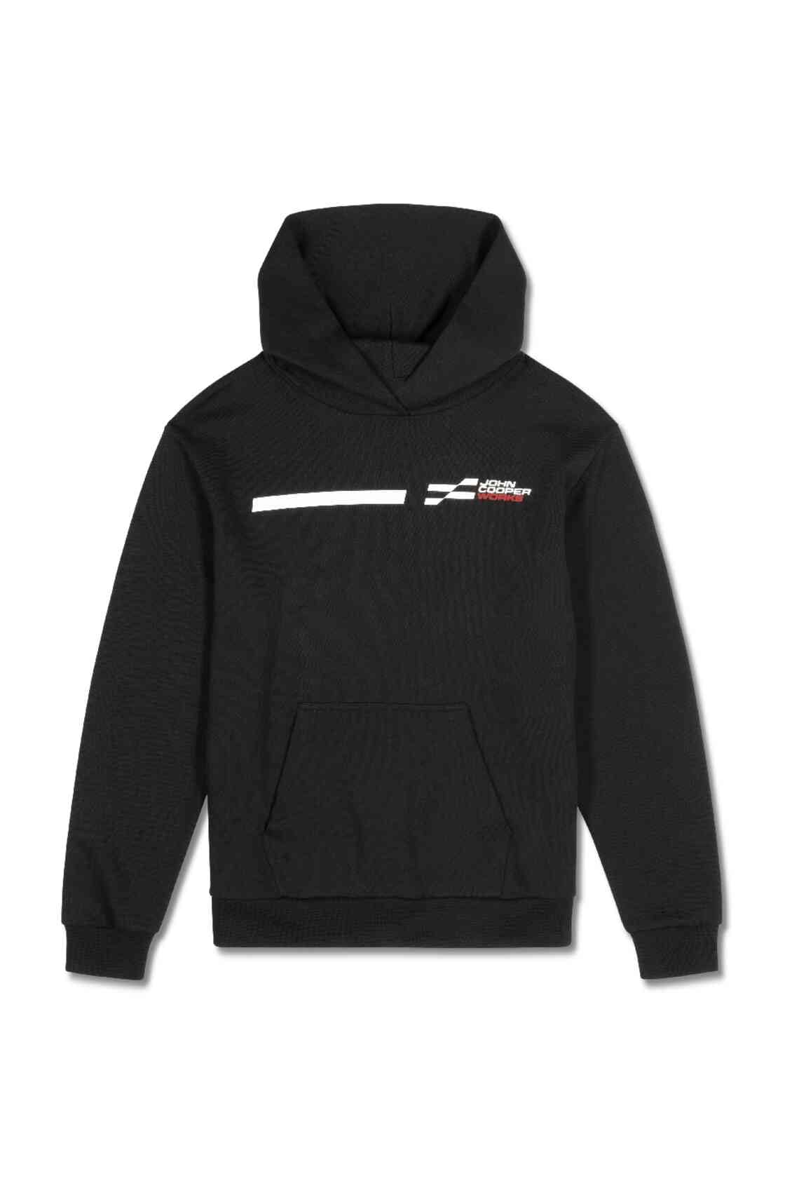 Mini Women's Black Genuine Jcw Logo Hoodie Top Hooded Sweatshirt Loose Fit, M