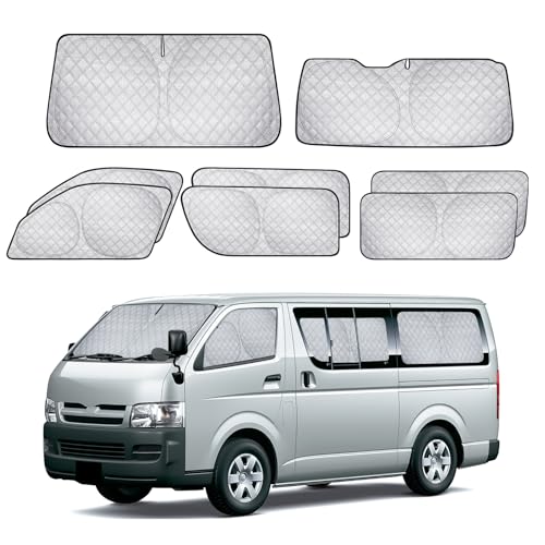 ZATOOTO 車 サンシェード ハイエース 200系 標準専用 8枚セット カーテン 車用...