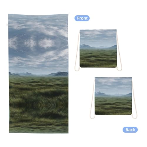 Serviette de plage compacte 180x60cm pour éviter le sable et sécher rapidement
