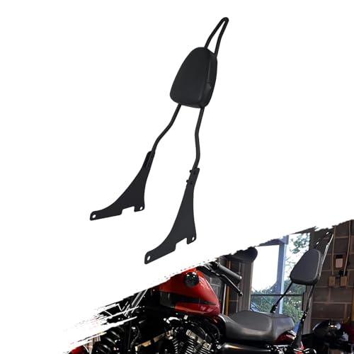 Motorcycle Detachable Rear Sissy Bar Backrest with PU Leather Passenger Cushion Pad Fit For Harley Sportster XL883 XL1200 48 SuperLow 20042022