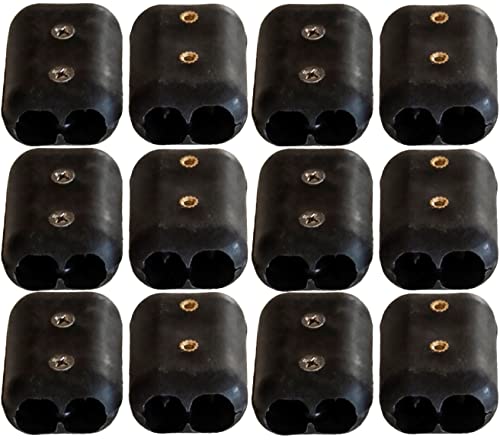 3/4 Inch Double OT Reusable Rope Clamp Twelve (12) Pack (Black)