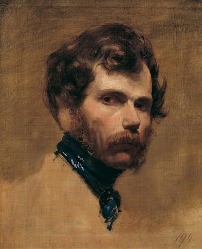 Autoportrait avec une cravate Friedrich Von Amerling toile 60x90cm pour habiller un grand mur