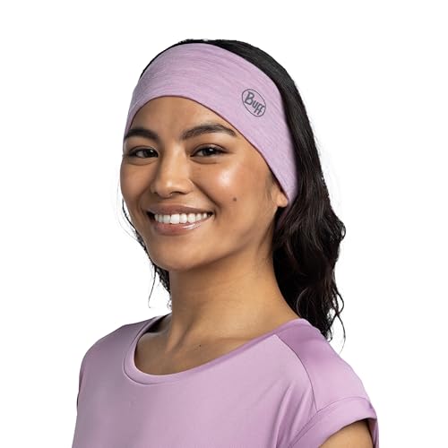 BUFF®| Stirnbänder LW Merino Wool Stirnbänder Männlich Weiblich Erwachsene Temperaturregulierend, 100% Merinowolle, Open Air, Nachhaltig, Leicht, Komfort, Einheitsgröße, Rosa