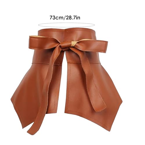 PU Leather Wide Waist Belts for Women, Elegant Peplum Waist Cincher Leather Belt, O-bi Belts Fashion Wrap Wide Cinch Belt for3