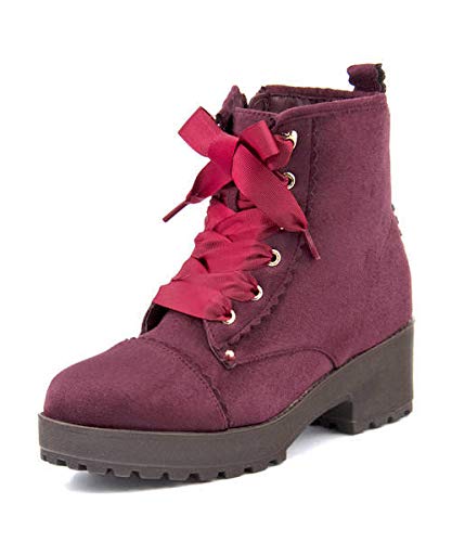 Primevere LIZ LISA レディース 厚底レースアップブーツ【2WAY】 LLMZ98050 ワインスエード