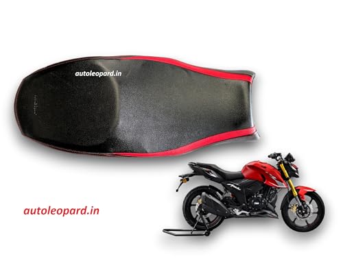 Image of Apache 4V160 RTR Bike SEAT Cover,PU Leather,Ready to FIT,Rope PROVIDEDDUAL Colour RED Black