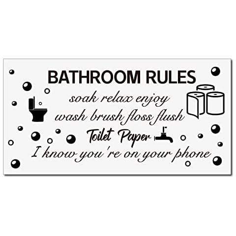 CREATCABIN Reglas de Baño Adhesivo de Pared Cover