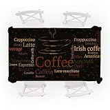 Rétro Café Motif Nappe Étanche Table À Manger Décoration De Mariage Partie Nappe Rectangulaire Maison Cuisine Manteaux A5 70x70cm