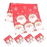SOPOTUTU 40 Stück Einweg Weihnachtsservietten Doppellagige Dicke Rote Papierservietten für Festliche Anlässe für Weihnachtsessen und Partys Langlebig für Einfache Entsorgung
