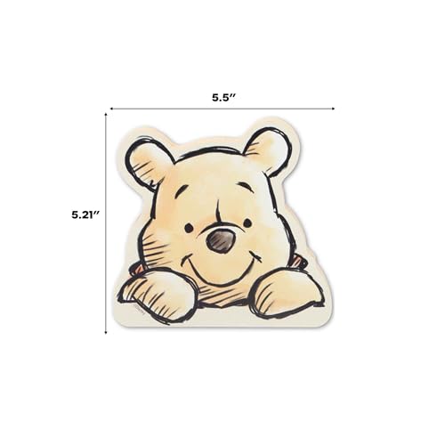 Image of Disney Winnie the Pooh Shelf Sitter Decor | Adorable Pooh Wood Block Tabletop Decoration for Home