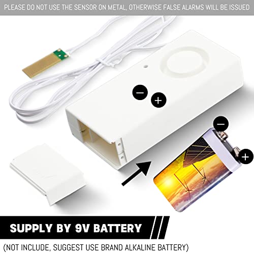 Hoteam 10 Pcs Water Leak Detector 120Db Water Leak Alarm 9V Battery Water Sensor Alarm Flood Sensor Water Detector Sensor Overflow Security Alert For Home Basement Kitchen Garage Bath Tub Sink, White #TOP5