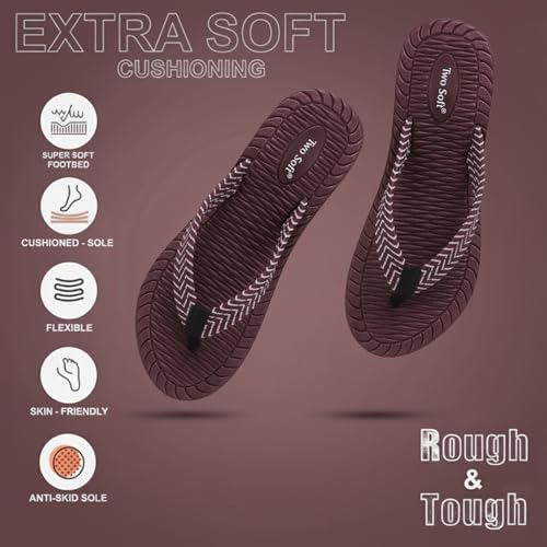 Image of TWOSOFT Women Stylish Comfortable Slipper Lightweight extra soft Dailywear Slippers
