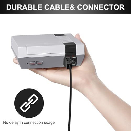 Image of 6FT NES Controller Extension Cable Cord Compatible with Mini NES /SNES Classic, Super Nintendo Classic Edtion, Wii /Wii U Controller, 2Pack