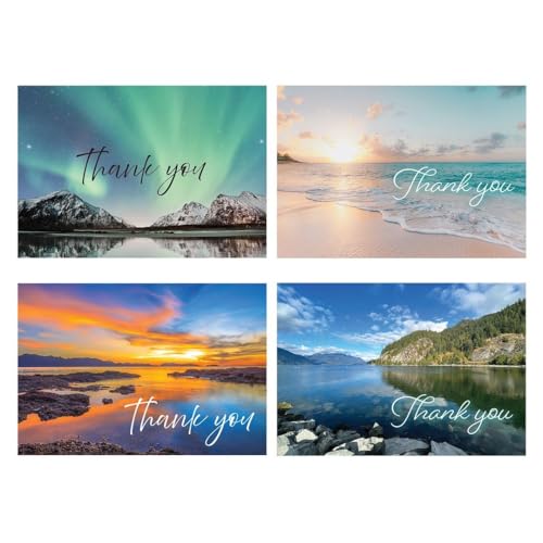 Image of Great Papers! Scenic Waterscape Collection Thank You Note Card and Envelope, 4.875 inch x 3.375 inch, 20 count (2025024)
