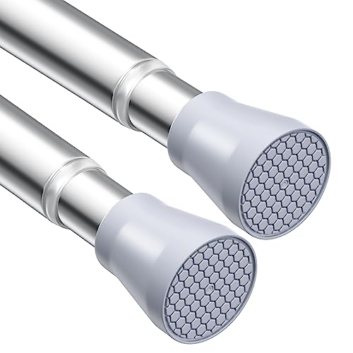Tringle à rideaux de 2,2 cm réglable et extensible en argent