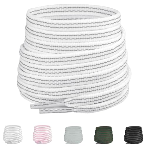 UamGlsob 6mm �|���G�X�e���C�Ђ� Brooks Ghost�A�A�h���i����GTS�A�O���Z����&���[���`�p�A�t���b�g�X�g���C�v�����j���O���[�X�A�ق�h�~�B, �z���C�g+�O���[�X�|�b�g, 63''/160cm