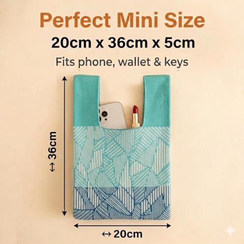 Image of Knot Bag, Mini Knit Tote Bag, Extra Thickened Japanese Knot Bag, Wristlet Handbag - 1 /2 /6 Pack
