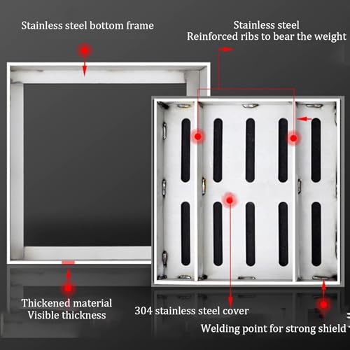 Couvercle de regard en acier inoxydable 304 pour une terrasse épurée sans trappe visible - 3