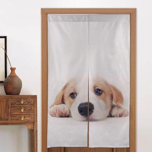 のれん 犬 柴犬 暖簾 カーテン 遮光 おしゃれ 間仕切り 目隠し リビング キッチン 玄関 階段 飲食店 洗える 冷房 暖房対応 143×86cm