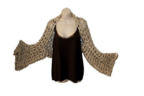 Long Sleeve Chunky Wool Oatmeal Shrug, Plus Size Shrug, Womens Plus Size, Shrugs Boleros, Thick Shrug4