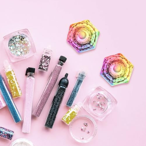 2pcs Crystal Manicure Cup con Tapa Multifunción miniatura 5