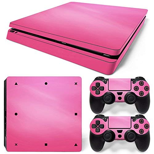 Gam3Gear Vinyl Decal Protective Skin Cover Sticker For Ps4 Slim Console & Controller (Not For Ps4 Or Ps4 Pro) - Pink #TOP13