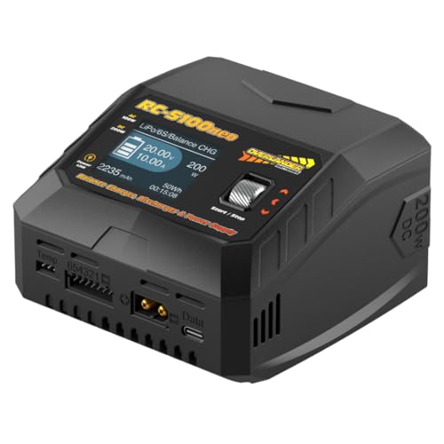 Cargador RC-S100neo Overlander de 100W CA/CC con adaptador Deans a XT60 para baterías LiPo y NiMH