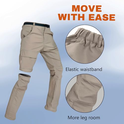 Tactical Pants for Men Waterproof Straight Leg Lightweight Cargo Trousers Breathable Loose Fit Work Pants 434