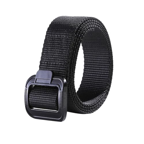 WESIEVYA Cintura Uomo Nylon Con Fibbia Rapida Cintura Per Sport E Attività All Aperto Nera