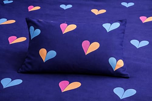 Image of DECORUM Glace Cotton Single Bedsheet with 1 Pillow Cover | Soft, Durable, Lightweight & Skin-Friendly Fabric| Suitable for Single /Diwan Bed Size