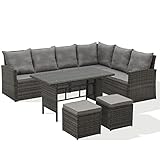 loungemöbel polyrattan Garten-Möbel, die sich sehen lassen - UV-beständiges, hochwertiges, pflegeleichtes und witterungsbeständiges Polyrattan in zeitlosem Design
