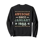 Photo Gallery awesome since january 1988 birthday design felpa Photo Gallery awesome since january 1988 birthday design felpa