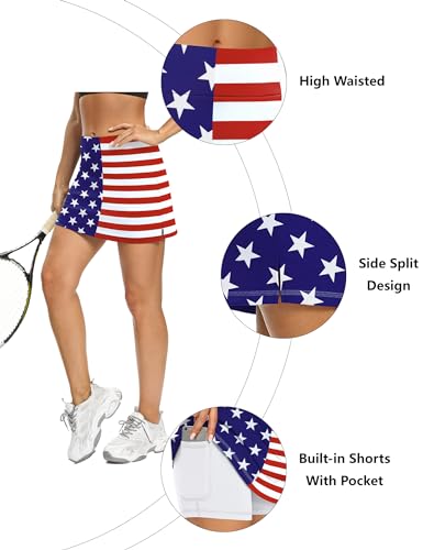 Image of LouKeith Tennis Skirts for Women Golf Athletic Activewear Skorts Mini Summer Workout Running Shorts with Pockets