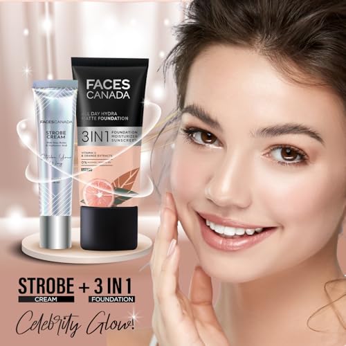Image of FACESCANADA Strobe Cream - Silver, 18ml | Primer + Highlighter + Moisturizer | Shea Butter & Hyaluronic Acid | Intense Hydration | Flawless Radiant Dewy Skin | Illuminating & Glowing Makeup Base