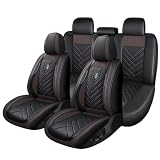 PACKMACH Car Seat Covers for Nissan Cube 2009-2014 | Anti-Slip, Breathable, Abrasion Resistant Front and Rear Seat Cover (5-Seats Seat Cover, Coffee)
