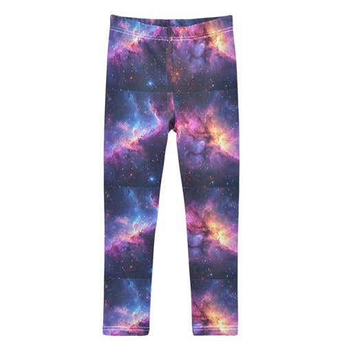 Boccsty Pink Purple Galaxy Girls Leggings Kids Yoga Pants Dance Active Tights 4T