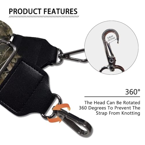 Image of Talayituse Hunting Camo Print Shoulder Strap Wide Purse Bag Strap Adjustable Replacement Belt Luggage Crossbody Shoulder Bag Strap for Women Girls