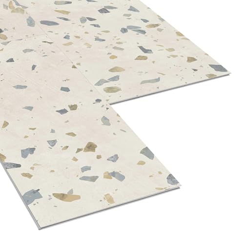 Image of Allure Luxury Vinyl Tile Flooring, 22 Mil Wear Layer, Ultima Parfait Terrazzo 12 inch x 24 inch, 6.5mm Thick Vinyl Tiles with Click and Lock Installation, 24 Boxes 565.44 sq ft.