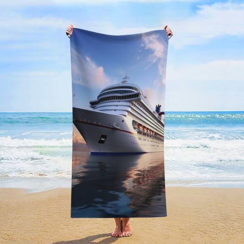 Sand Free Cruise Ships Beach Towel for Pool Bath 62x31 in